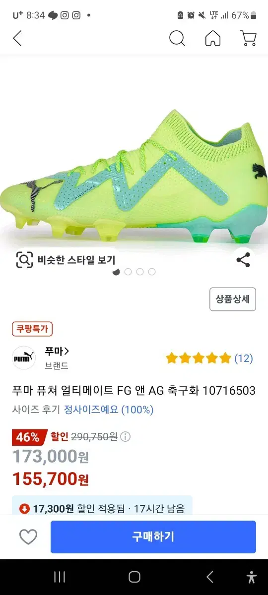 푸마 퓨쳐 얼티메이트 FG/AG (280)