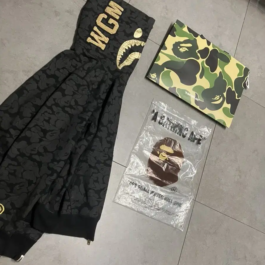 베이프 solid camo 후드집업