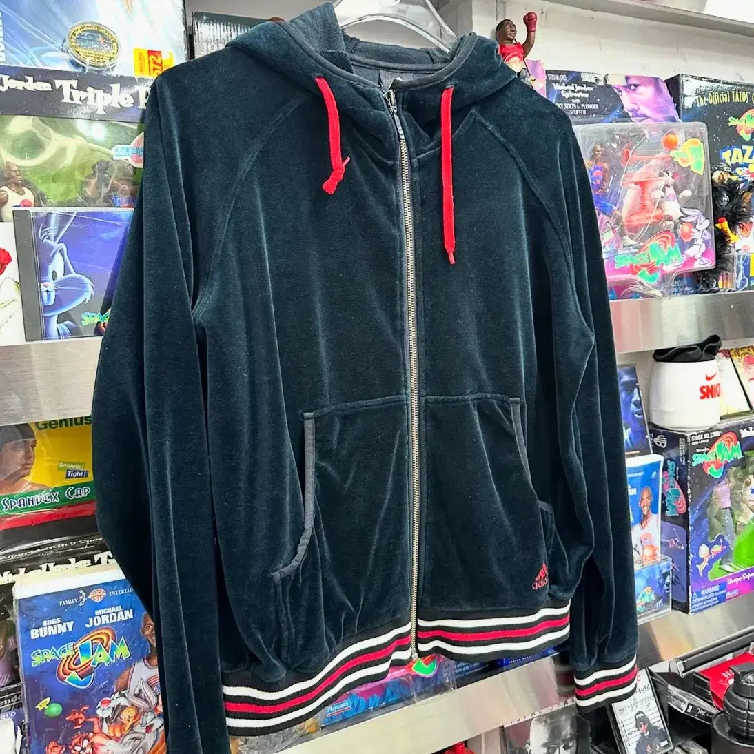 90s 아디다스 adidas vtg velvet hooded jk