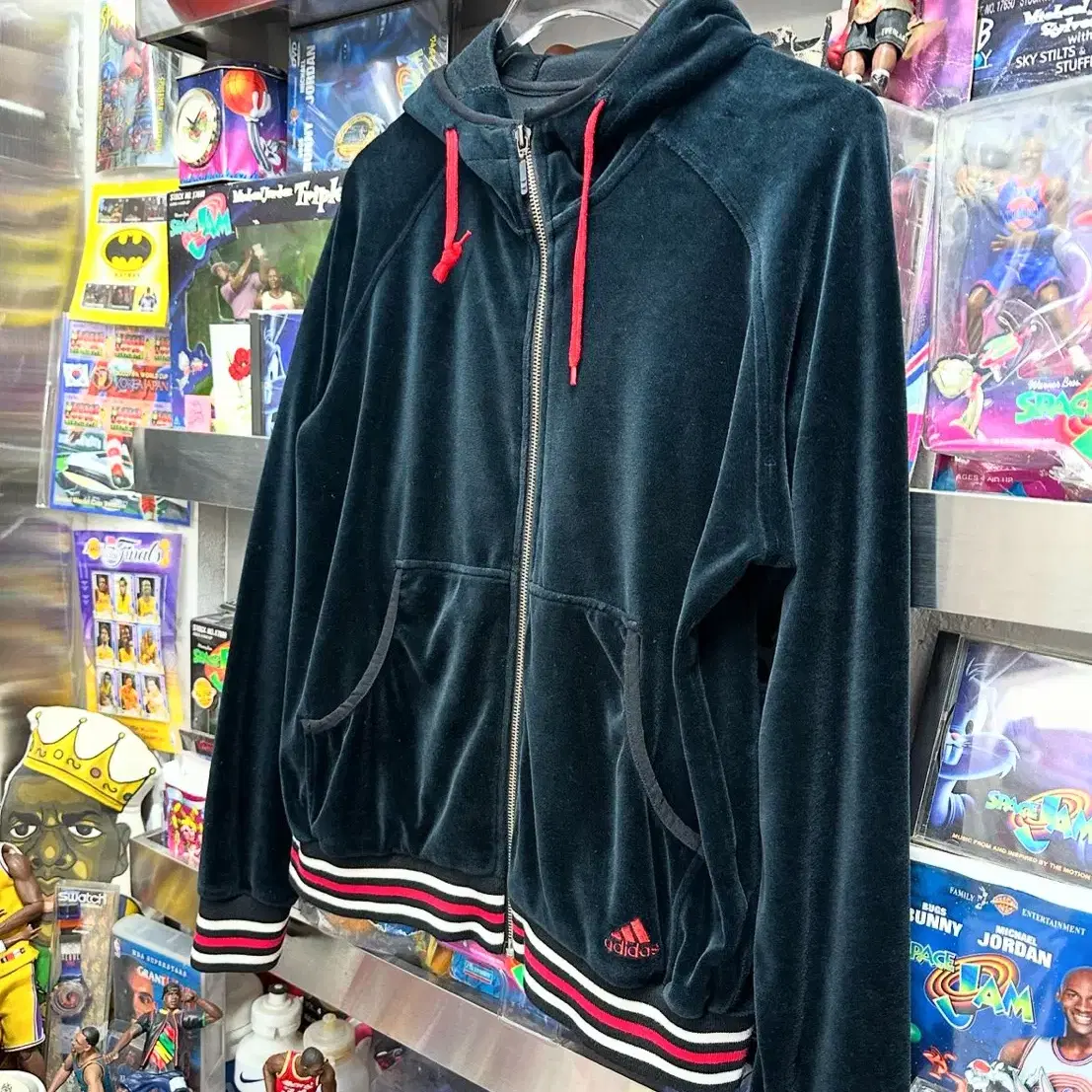 90s 아디다스 adidas vtg velvet hooded jk