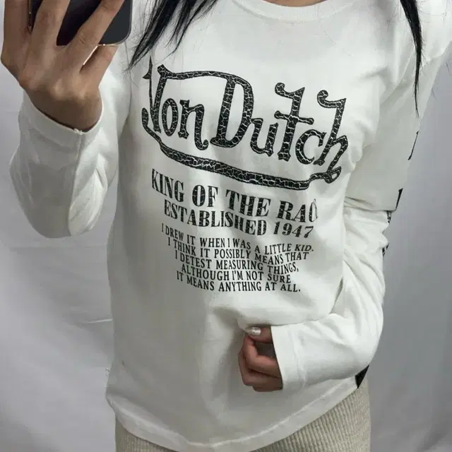 Vondutch 본더치 빅로고 화이트 국내유일 롱슬리브(M)