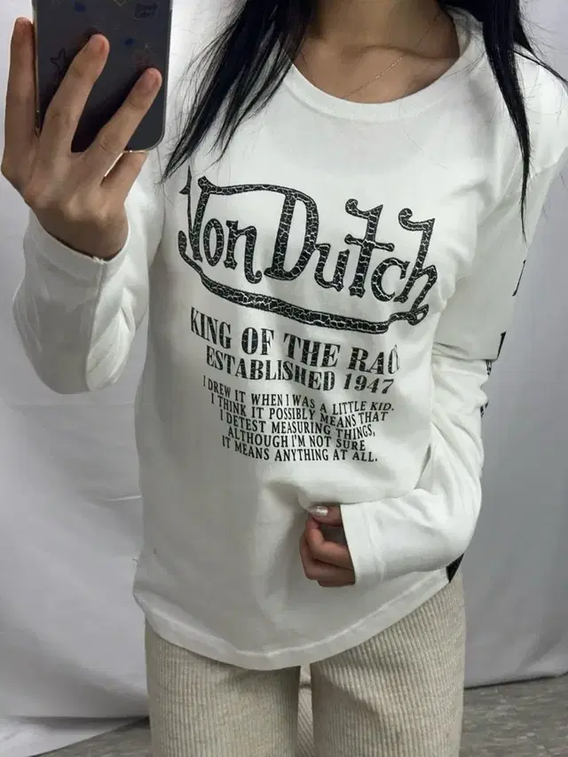 Vondutch 본더치 빅로고 화이트 국내유일 롱슬리브(M)