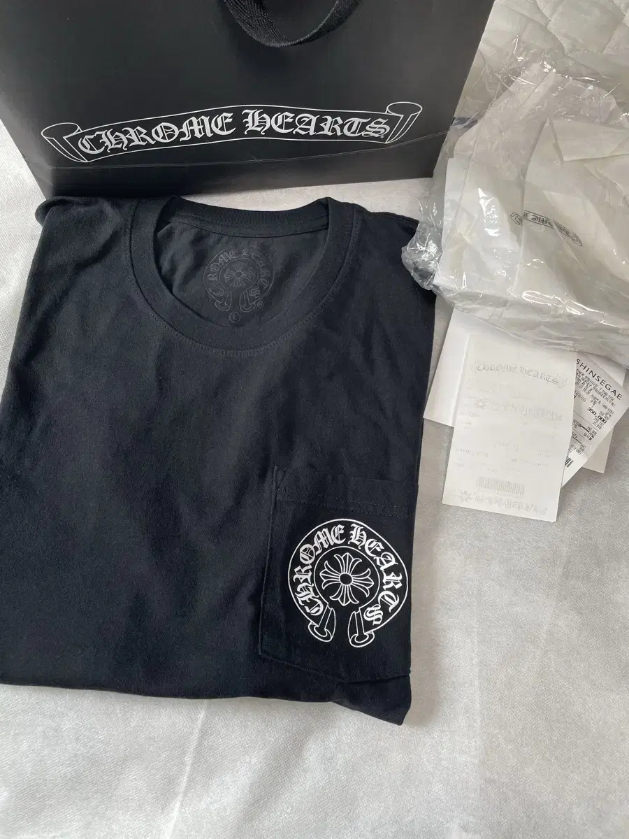 Chrome Hearts Horseshoe Logo Pocket Short Sleeve T-Shirt