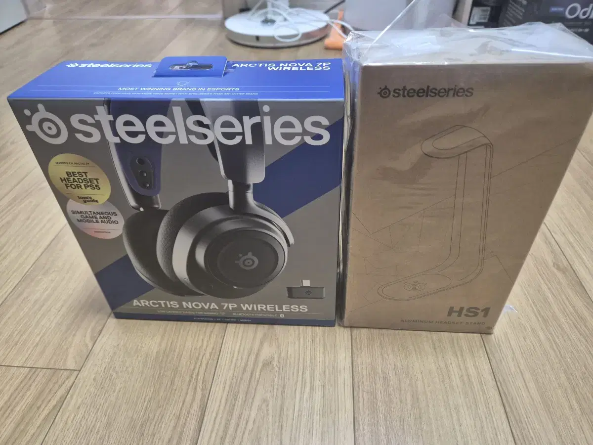 Steel series 아크티스노바7P 무선게이밍 헤드셋 + HS1거치대