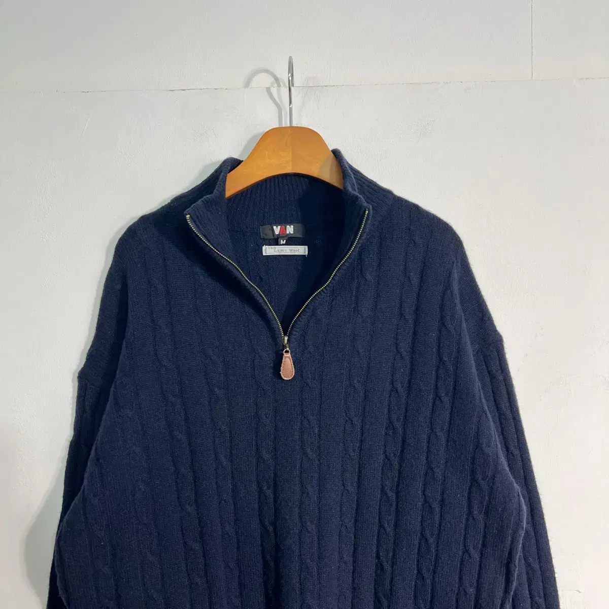 반 자켓 램스울 100% 니트 VAN JAC wool 100%