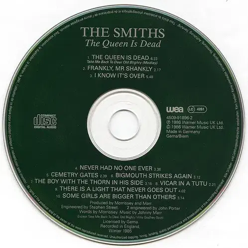 The Smiths -The Queen Is Dead(CD)유럽반EX++