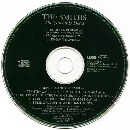 The Smiths - The Queen Is Dead(CD)유럽반NM-