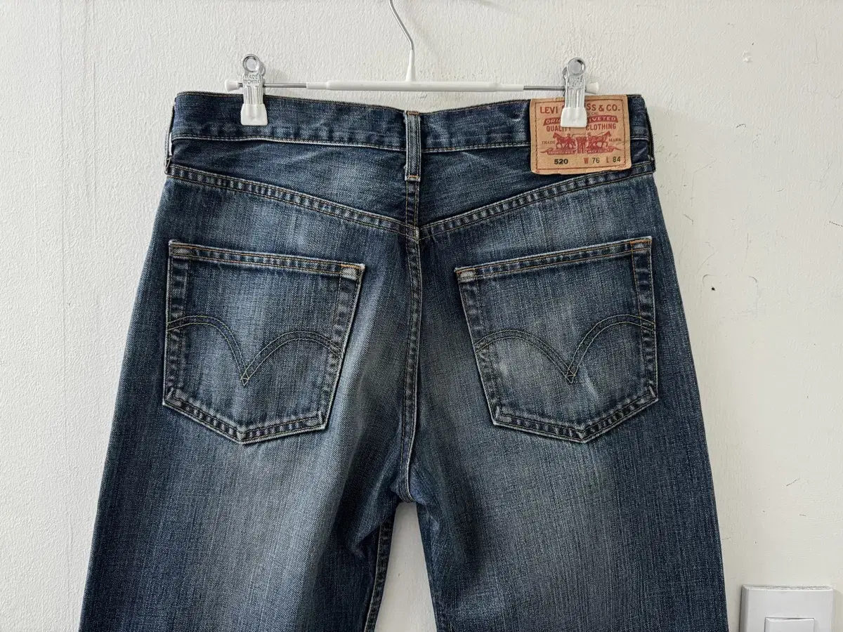 Levi's 520 Wide Denim Pants Deep Ripped