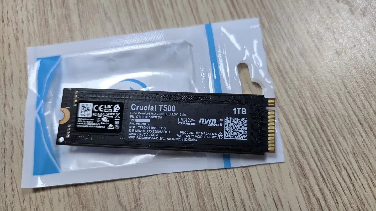 마이크론 T500 PCle Gen4 NVMe M.2 SSD