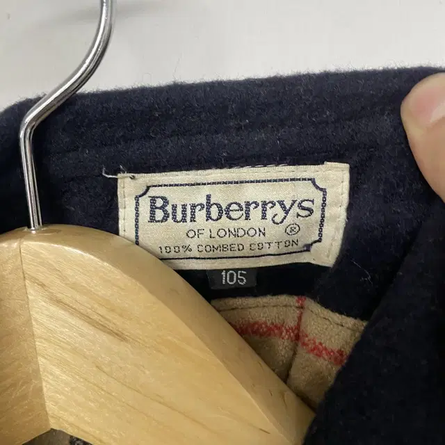 버버리 Burberry 울 모직 블루종 자켓 네이비