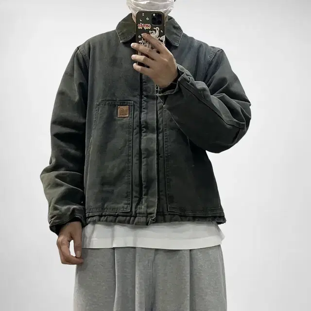 칼하트 Carhartt U.S.A j22 덕 디트로이트 자켓 모스그린