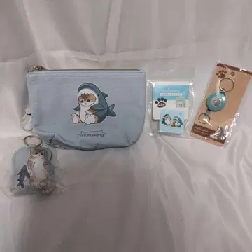 모프샌드 mofusand 상어냥이 파우치 클립 낚시릴 키링 키링