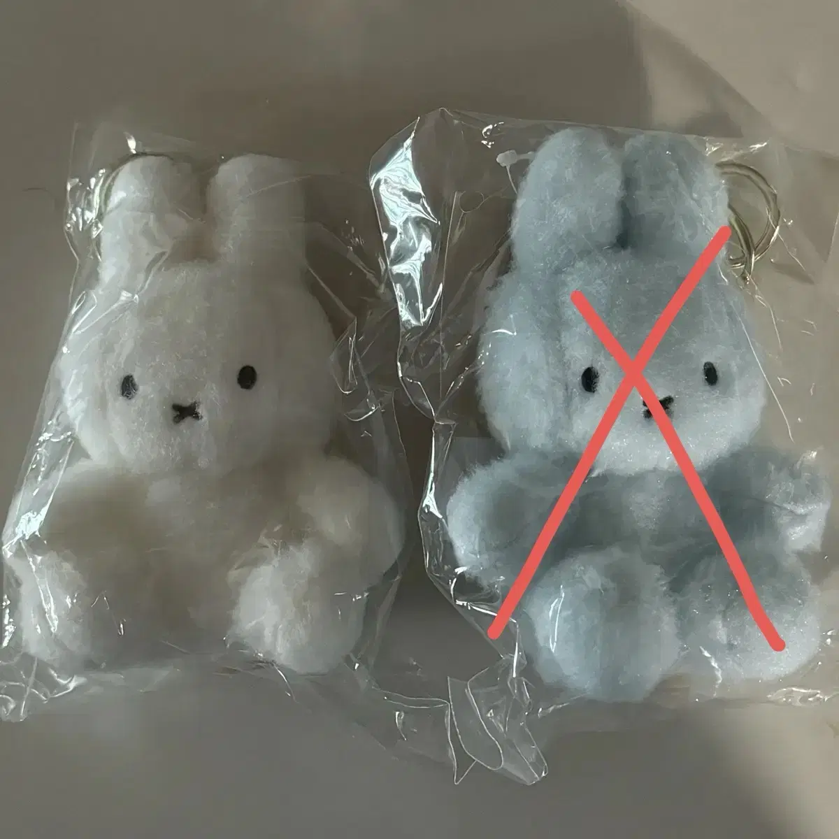 Unsealed) Megabox Miffy keyring White, Sky Blue