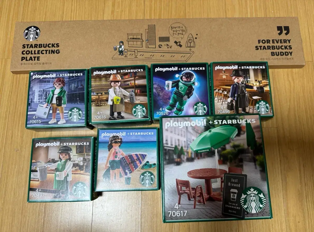 2021 Starbucks Playmobil Full Set with Plates