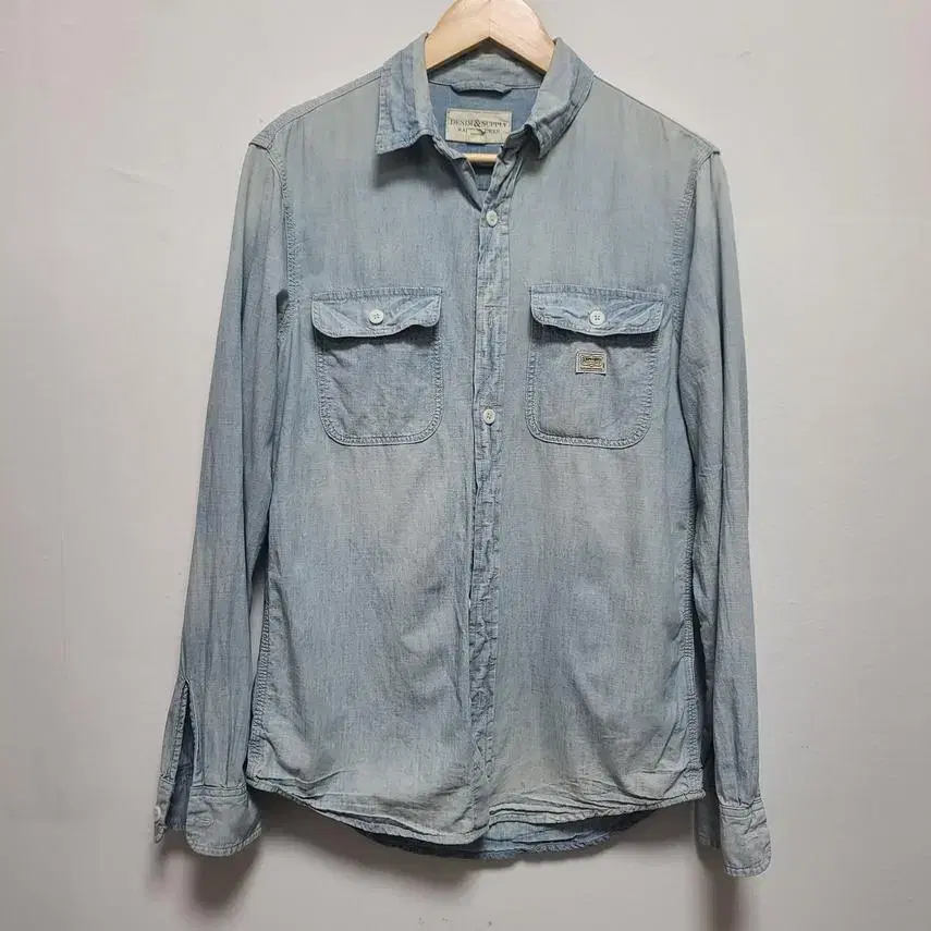 [POLO ralphlauren] Men's Washed Denim Shirt S(170-92)