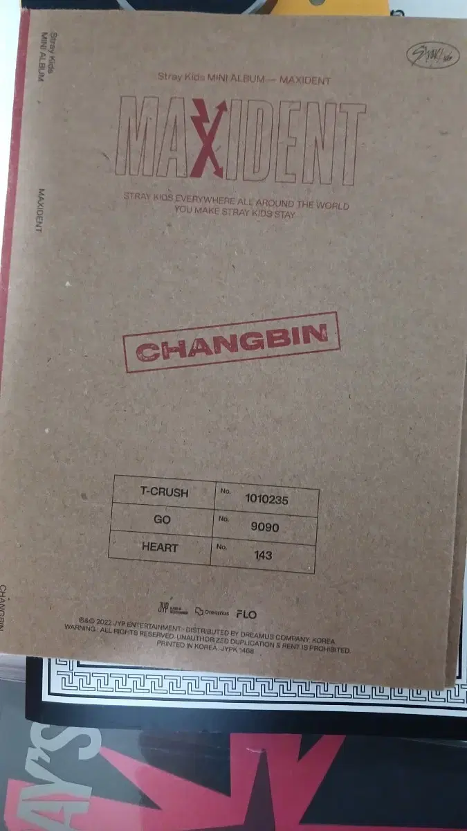 maxident changbinver straykids album (photobook only)