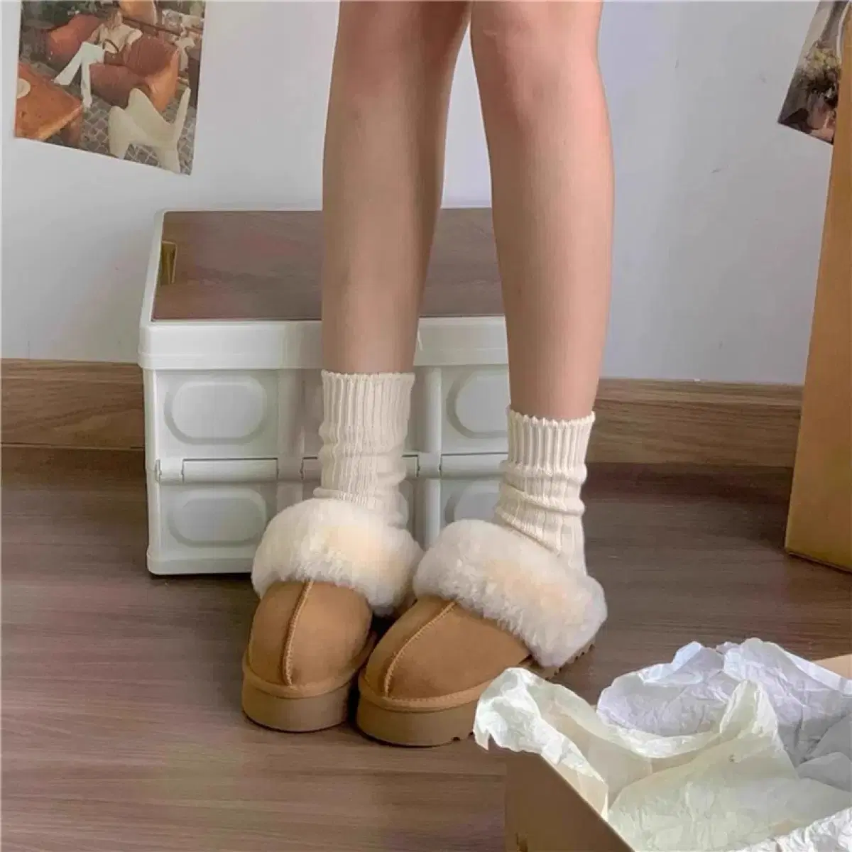 [UGG] 어그 디스케트 슬리퍼 체스트넛