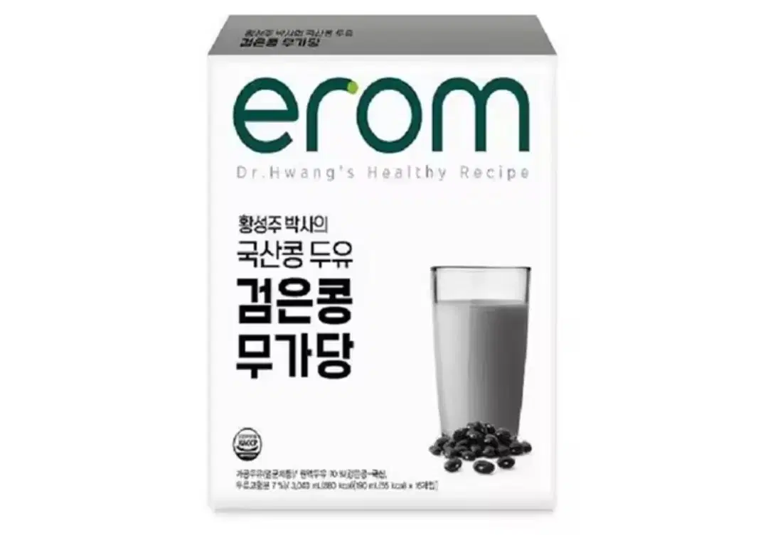 [무료배송] 황성주 국산콩 검은콩 무가당 두유 190ml 32팩