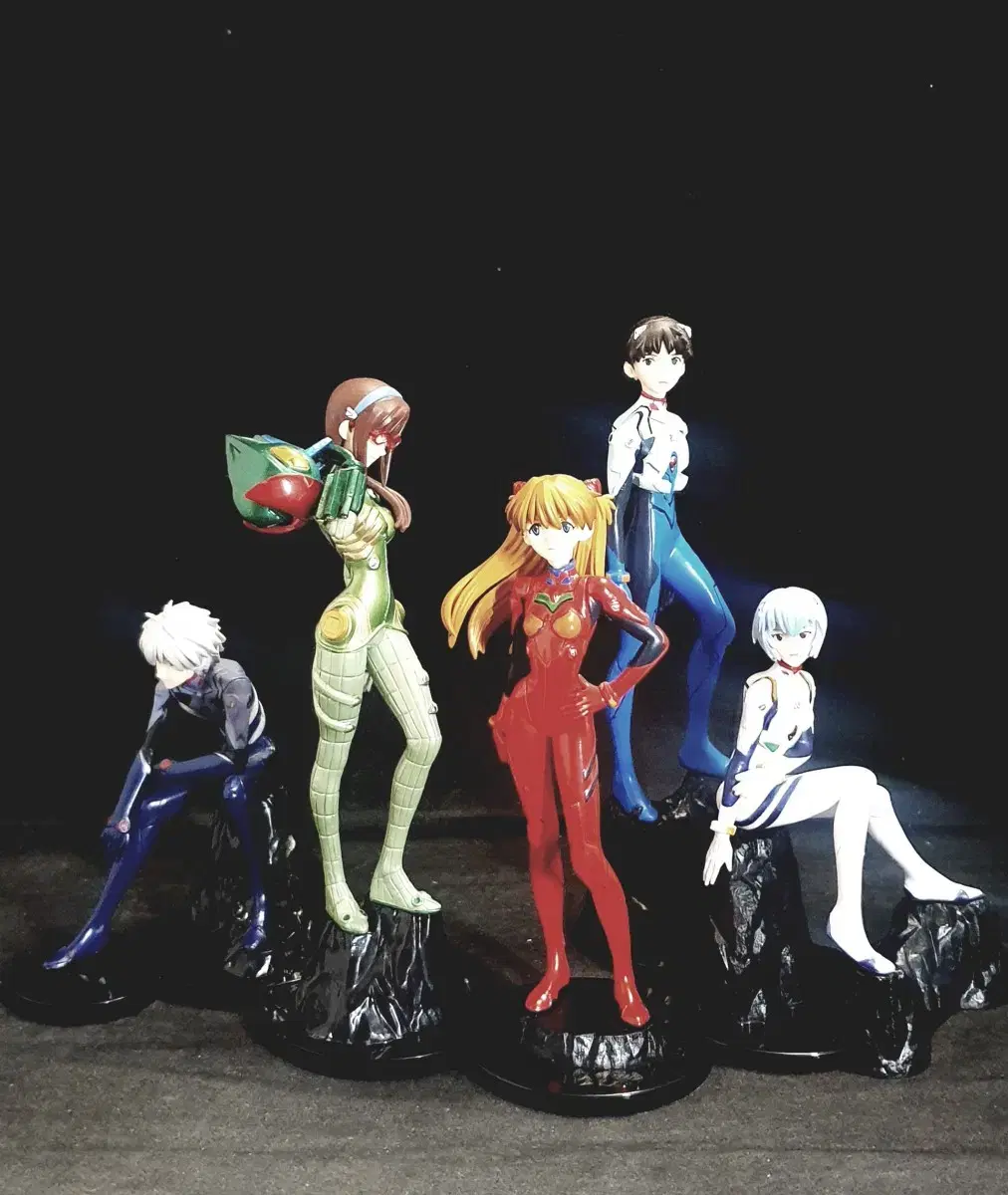 discount,evangelion,figures,black,limited,edition,set,unsealed,asuka,shinji,lay