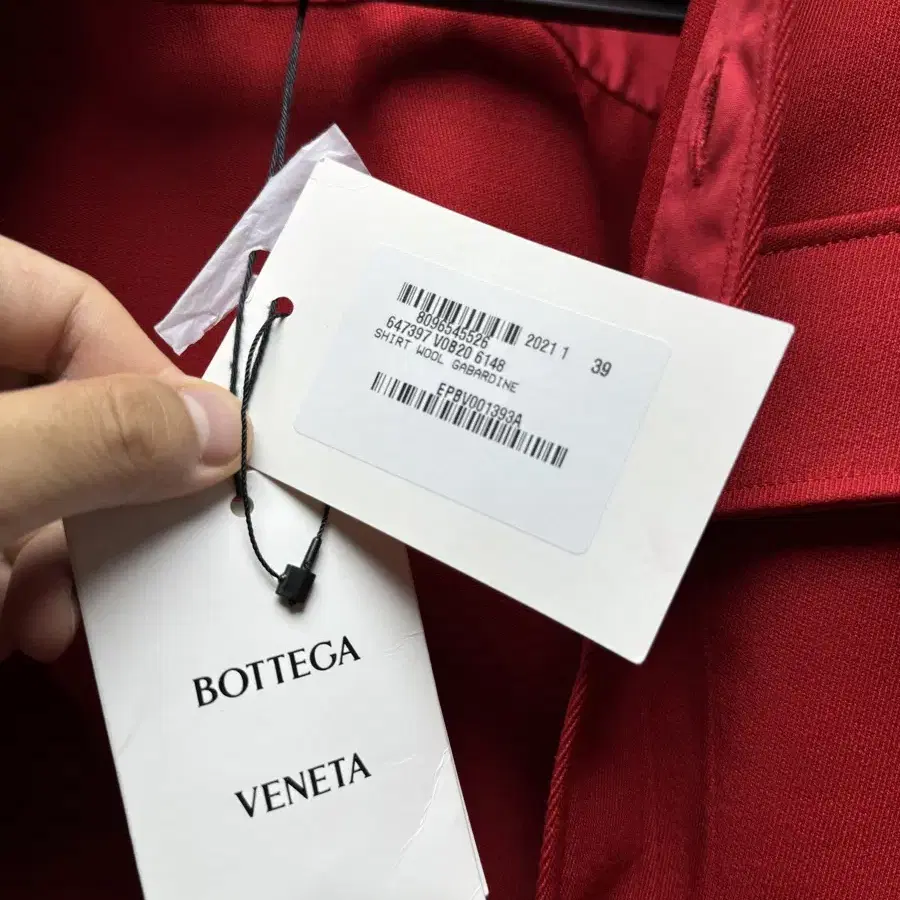 보테가베네타 남자 울셔츠 레드 39사이즈 bottega veneta 39