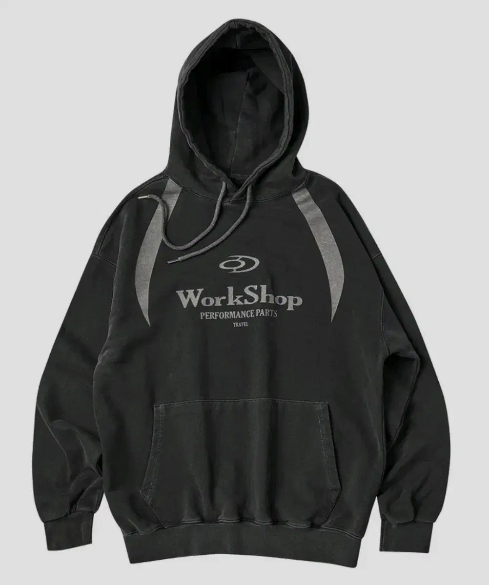 Travel Workshop Division Pigment Hoodie Black Charcoal M (Brushed X)