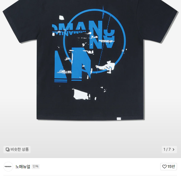 노매뉴얼 S.S PRINT T-SHIRT - BLACK