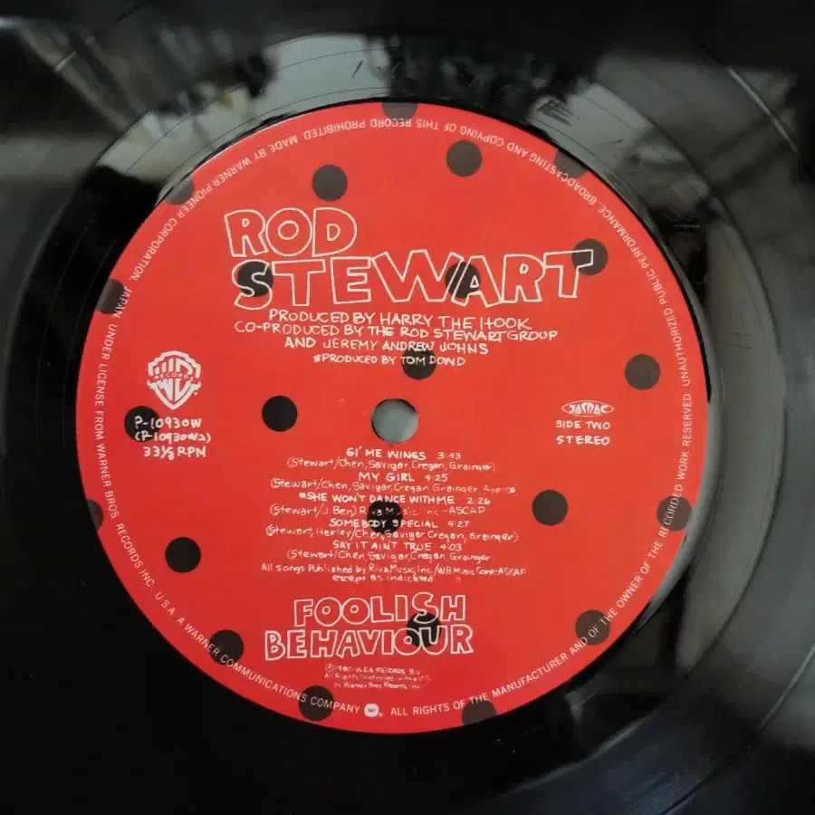 ROD STEWART F 음반 (LP 턴테이블 오디오 앰프 스피커 )