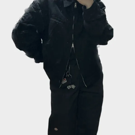 노매뉴얼 V.T ZIP UP JACKET - BLACK