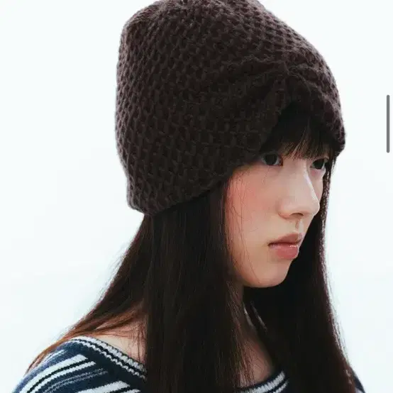 코이세이오 RIBBON BEANIE DARK BROWN