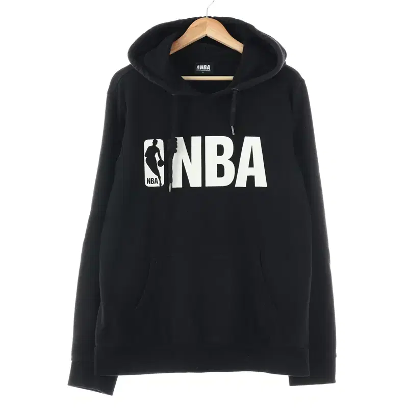 (L) NBA 엔비에이 후드티셔츠 블랙 빅 로고 올드스쿨-F842