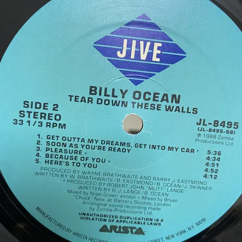 BILLY OCEAN LP / AA6032