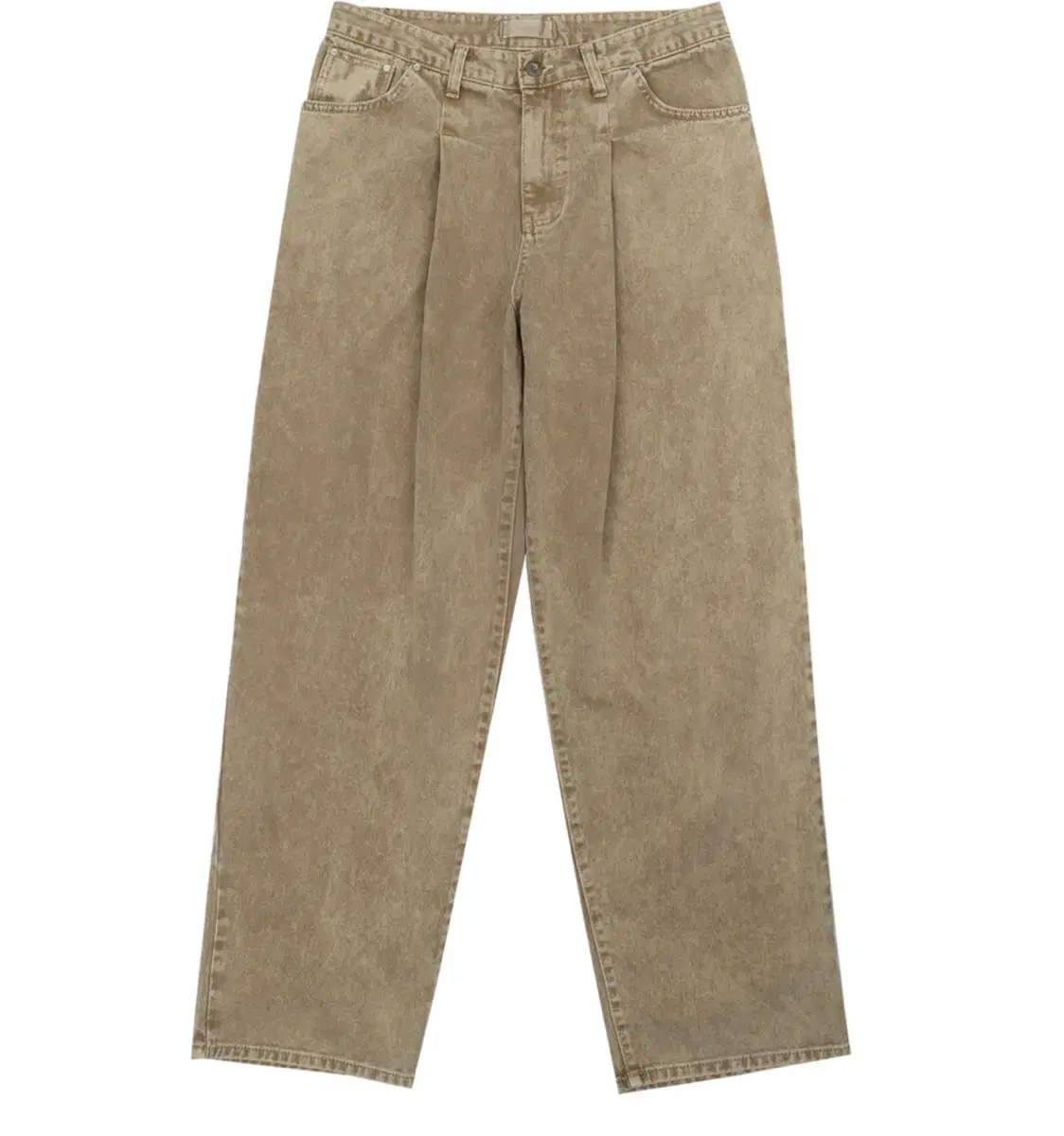 New) Chindown Denim Pants BOY PLATED DENIM BEIGE