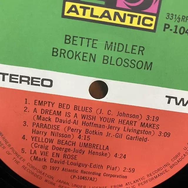 BETTE MIDLER  LP / AA6038