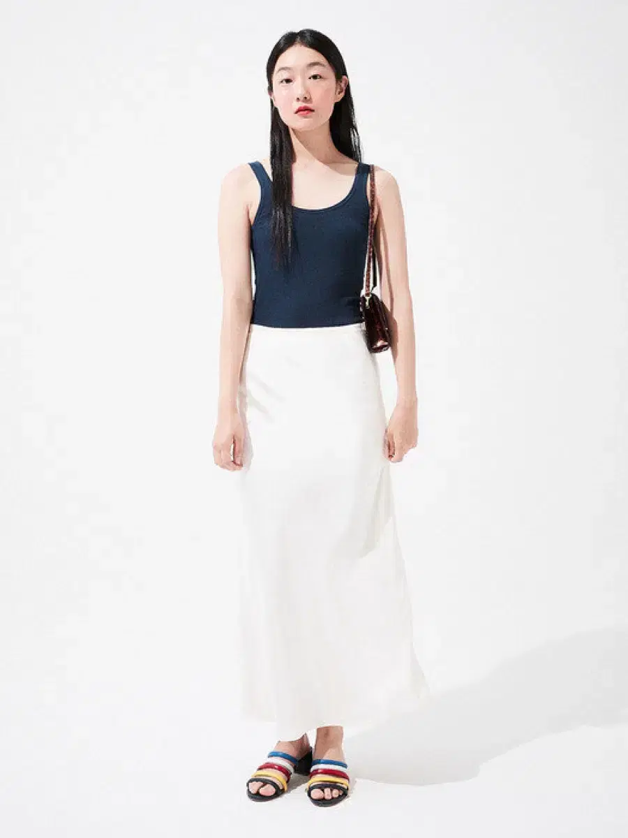 Ponytail silky maxi skirts