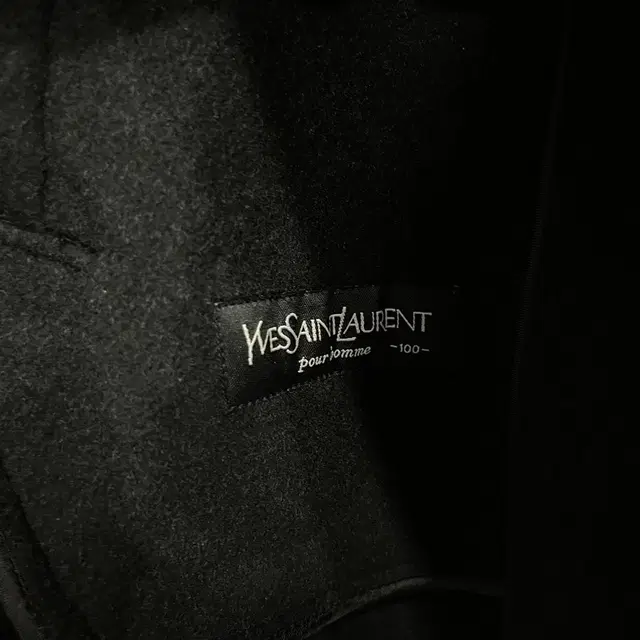 (정품) YSL 입생로랑 캐시미어 블랙 하프코트