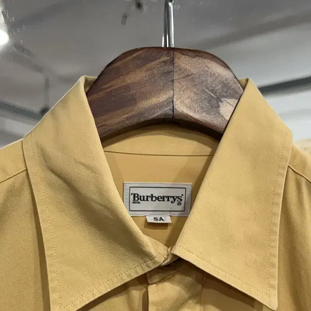 (정품) Burberry 버버리 JPN 노랑 솔리드셔츠