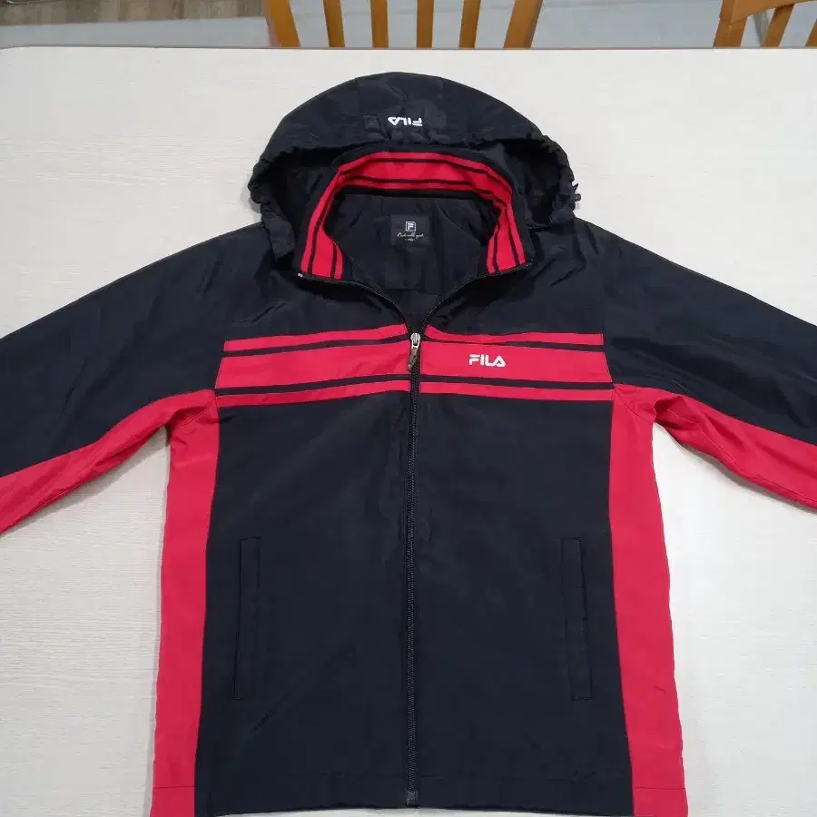 S85 FILA Kor 140cm 봄가을용 후드집업 블랙 S-187