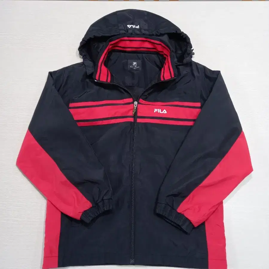 S85 FILA Kor 140cm 봄가을용 후드집업 블랙 S-187