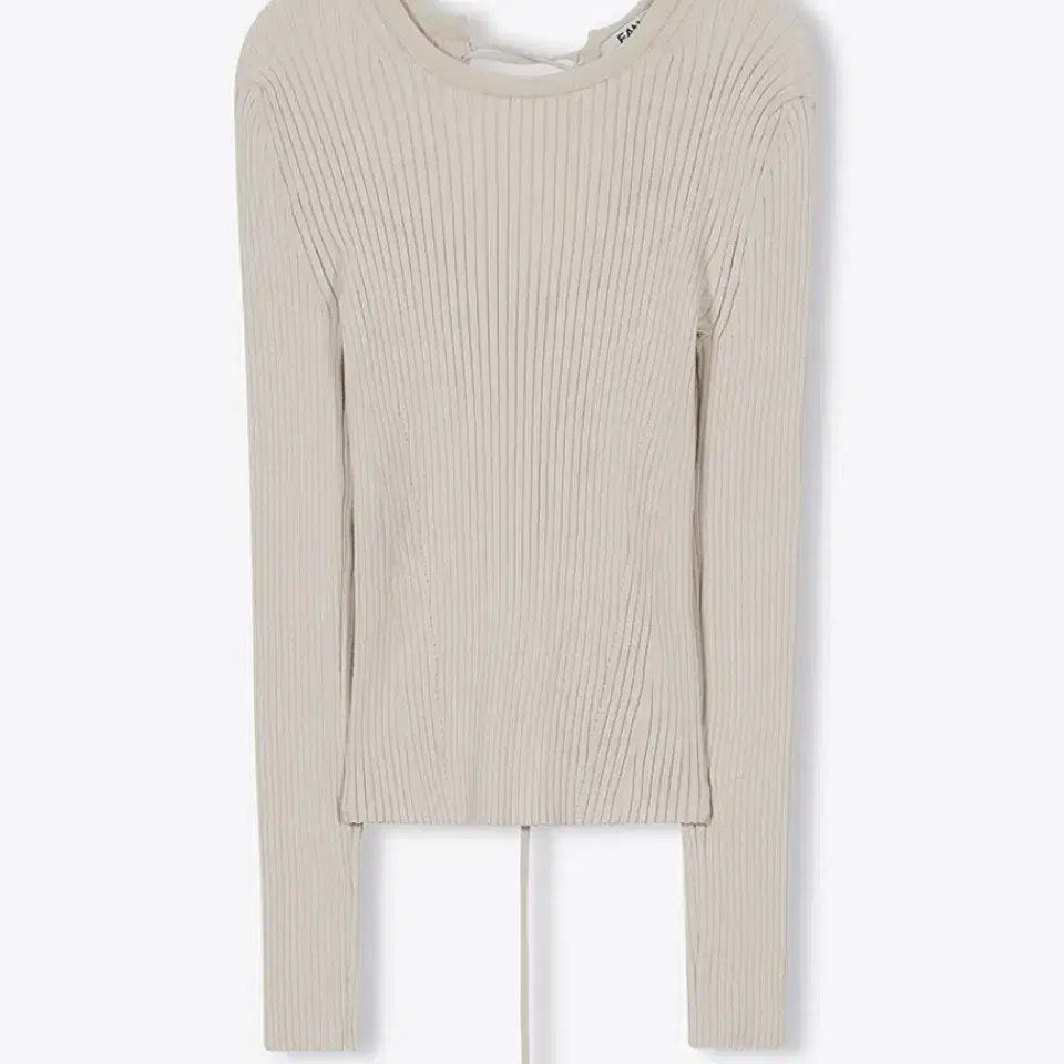 이안조 BACK STRAP RIBBED KNIT(크림베이지)