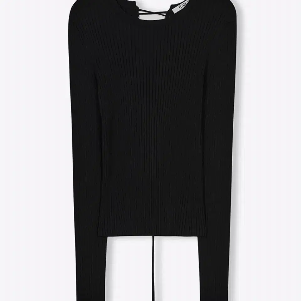 이안조 BACK STRAP RIBBED KNIT 블랙