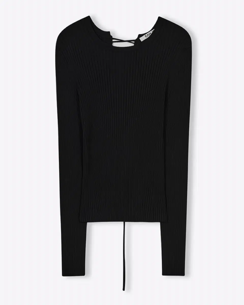 이안조 BACK STRAP RIBBED KNIT 블랙