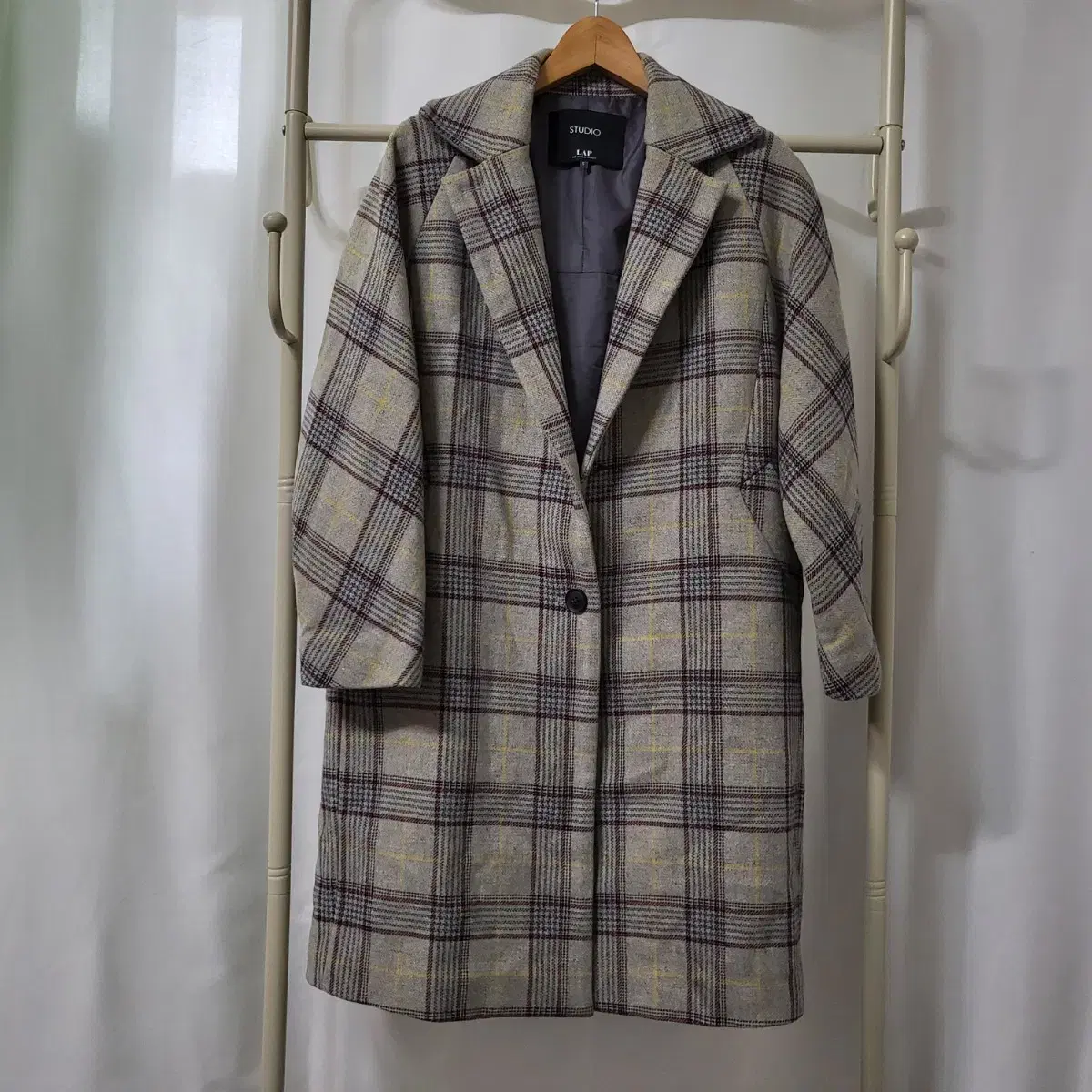 C577 [S] Lap Lap Women's Check Coat