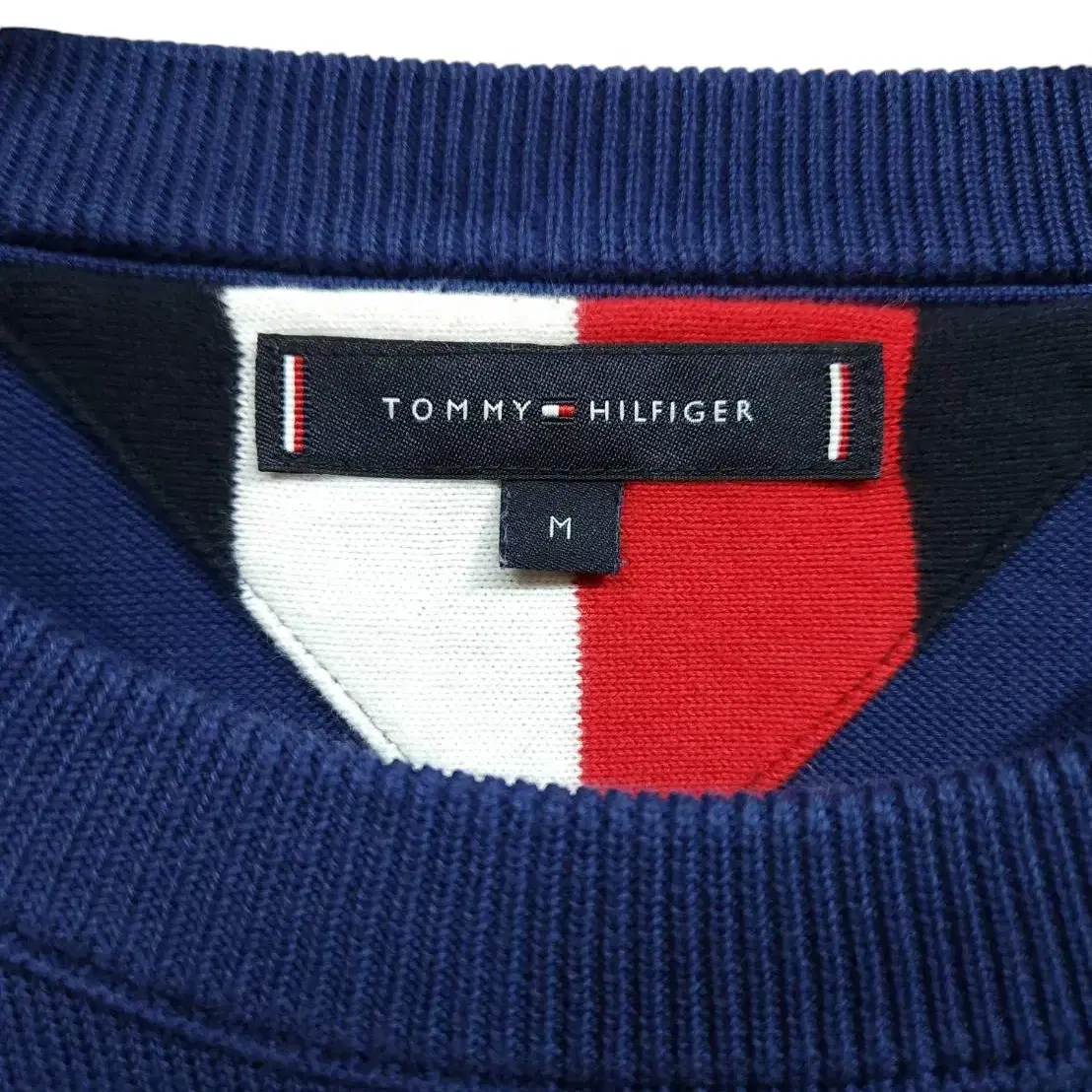 M/ TOMMYHILFIGER 타미힐피거 빅로고 긴팔 니트 네이비 /39