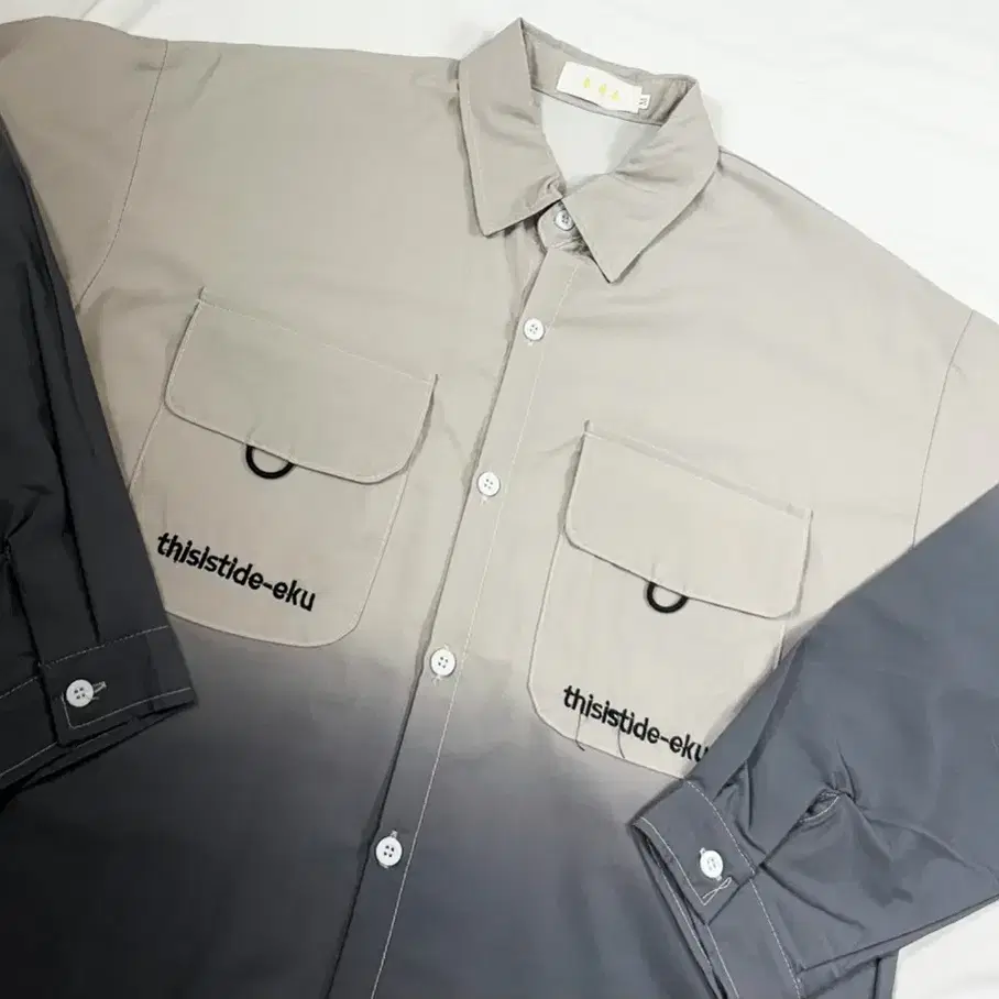 Gray gradation shirt