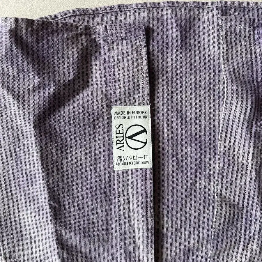 아리스 Aries od oxford stripe shirt purple