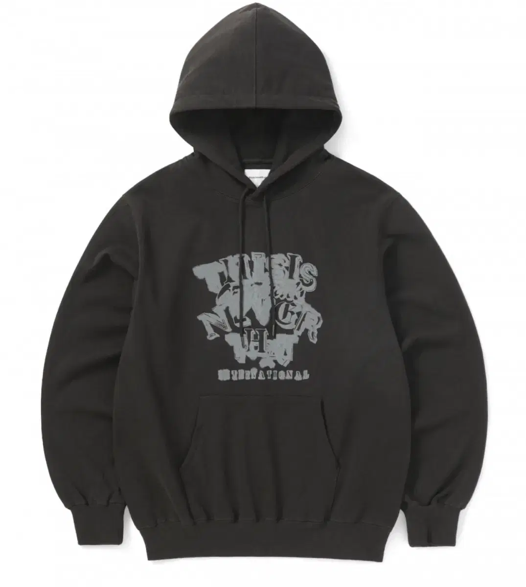 디스이즈네버댓 Blurred Hoodie Black S