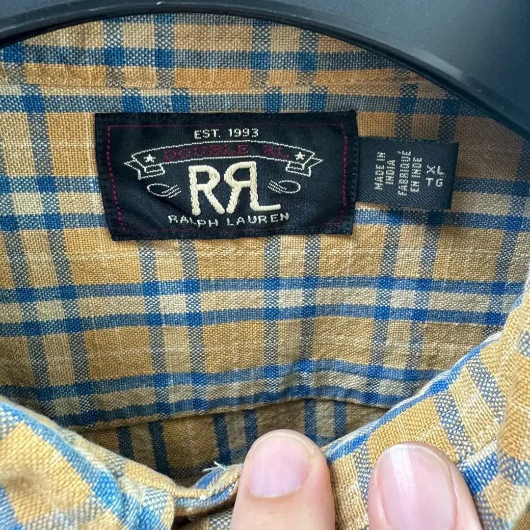 RRL 옴브레 체크 셔츠 XL (웨스턴 오라리)