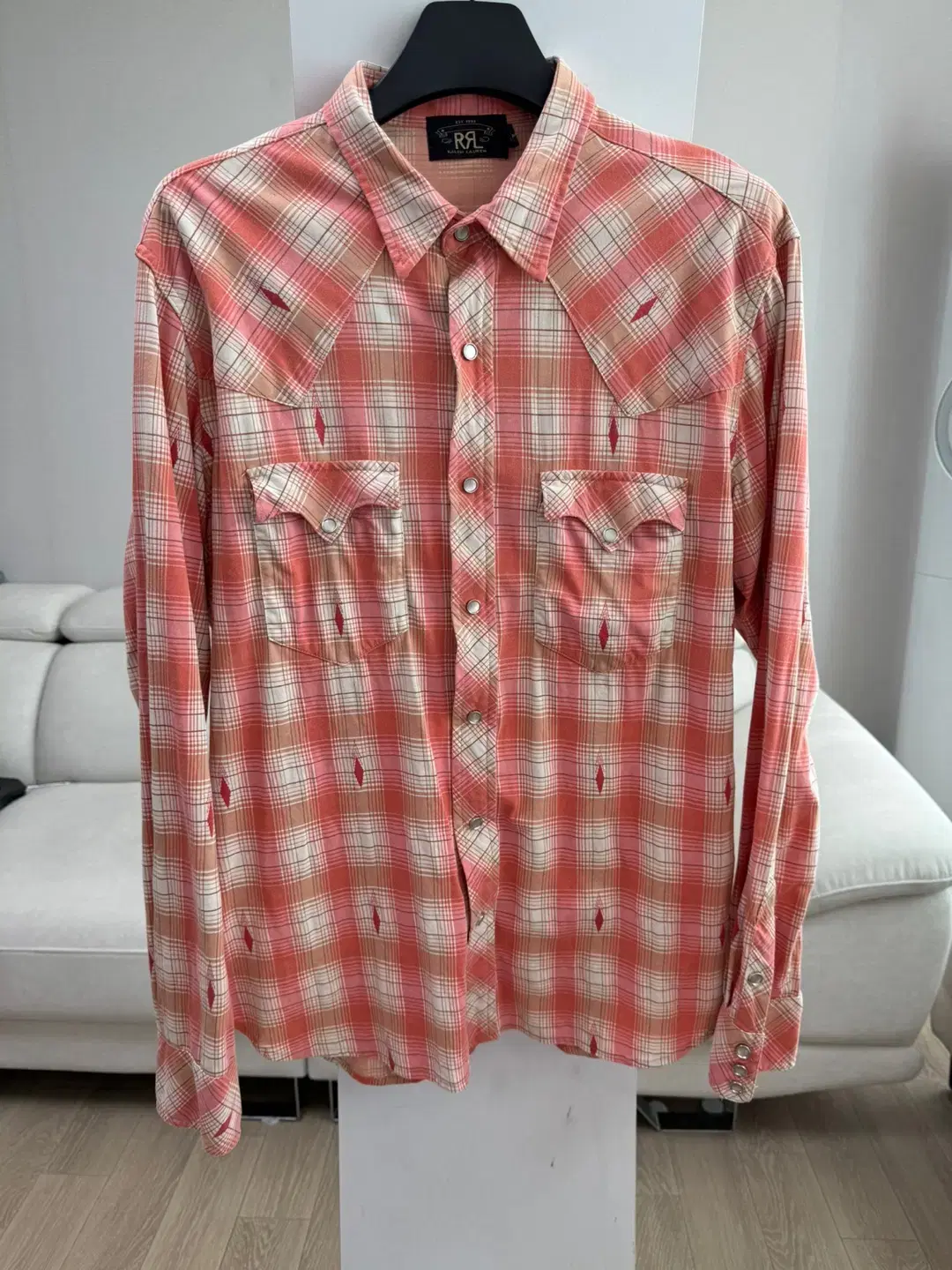 RRL Jacquard Ombré Western Check Shirt XL