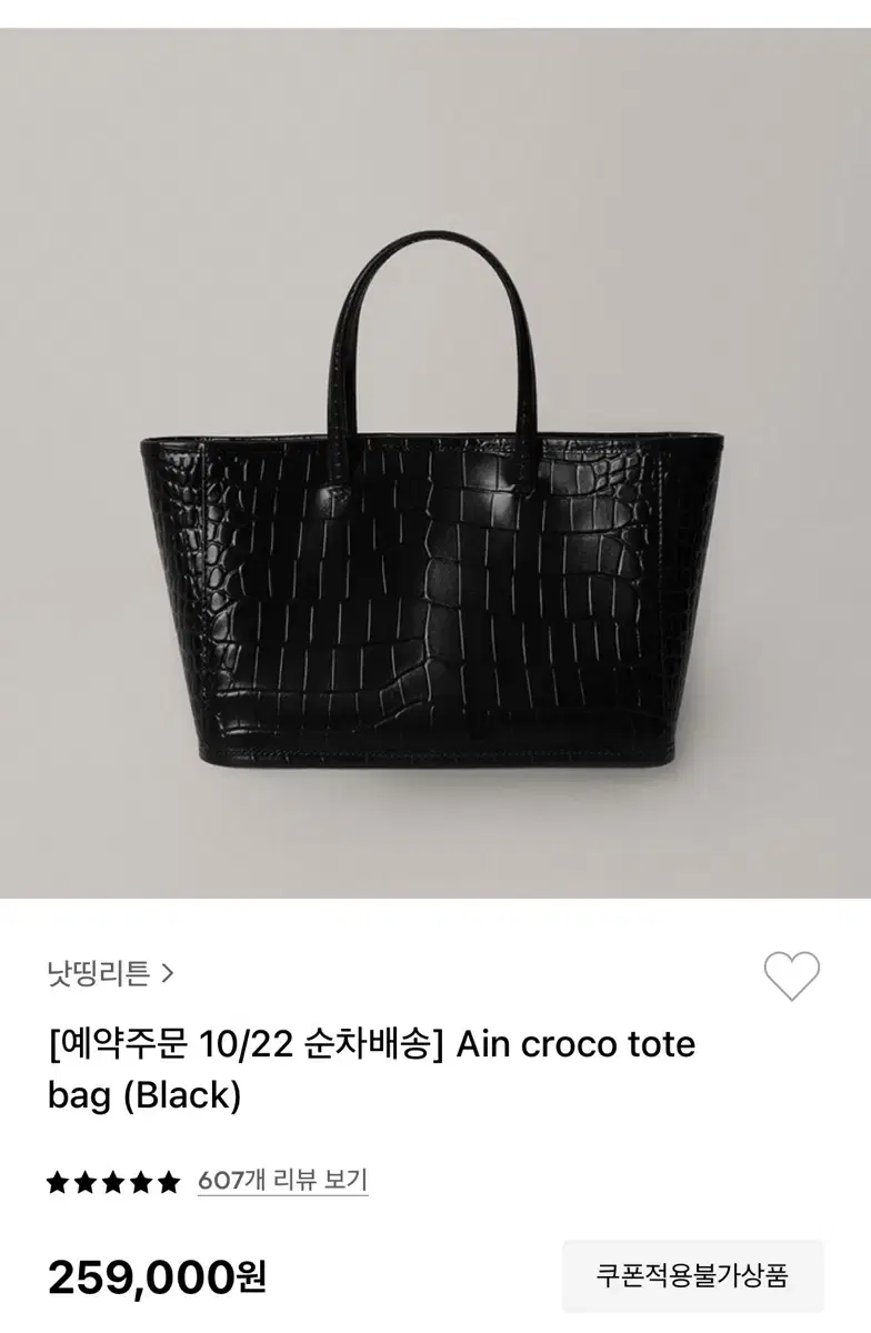 낫띵리튼 ain croco 토트백 아인백