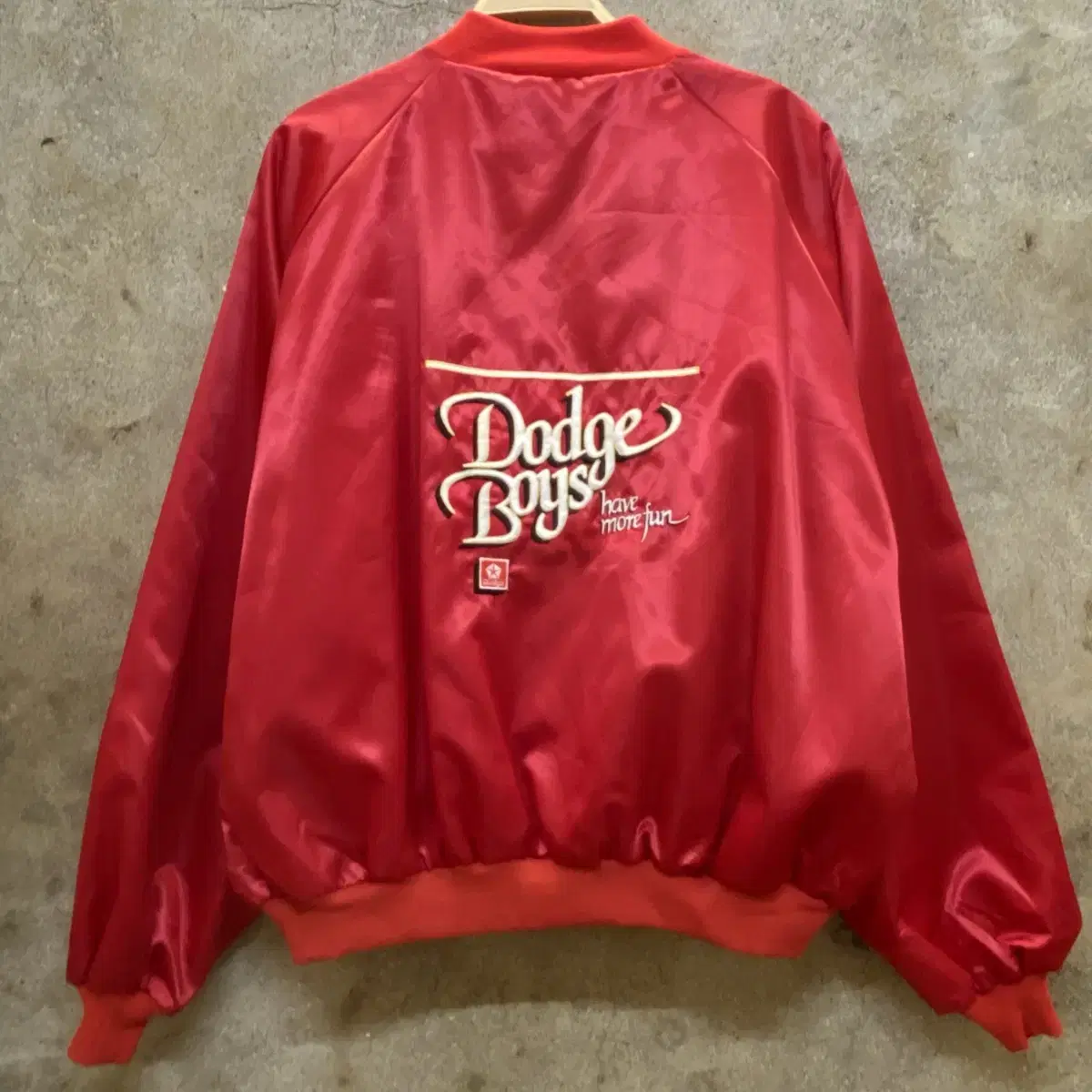 Mint Condition 90s Made in USA Dodge Boy Satin Jacket